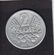 Polska - 2 zł. złote - jagody 1958r. aluminium - PRL moneta.