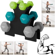 Zestaw Hantli Neoprenowych SONGMICS 12kg – 6 sztuk + stojak - DOMOWY TENING