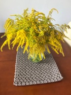 MAMAJASTUDIO Bieżnik ręcznie robiony,obrus na stół mech ,35x120cm 5mm.