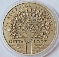 POLSKA 20 ZŁ Ag 2009 65 ROCZNICA LIKWIDACJI GETTA W ŁODZI BU OKSYDA