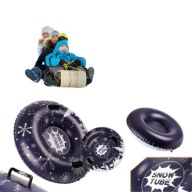 SANKI OPONA ŚLIZG PLASTIKOWE DMUCHANE 110CM Z UCHWYTAMI W ŚNIEŻYNKI