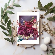 KARTKA OKOLICZNOŚCIOWA, URODZINOWA, DZIEŃ MAMY - DUSTY ROSE