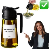 BUTELKA Z DOZOWNIKIEM SPRAY NA OLIWĘ OLEJ 470ml SOLIDNY SZKLANY ROZPYLACZ