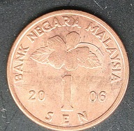 STARA MONETA DO KOLEKCJI MALEZJA 1 SEN 2006