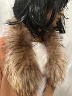 Jenot Lis obszycie kaptura kołnierz etola futro naturalne