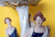 Porcelanowa Figurka Royal Dux Patera z 3 Nimfami lata 70/80 50 cm wysoka!