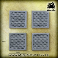 METALOWE PLATFORMY SET2 - 4szt. - WH40K - akcesoria do gier bitewnych