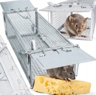 PUŁAPKA ŻYWOŁAPKA NA SZCZURY MYSZY GRYZONIE KUNY KLATKA ŁAPKA HUMANITARNA