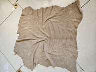 Skóra naturalna włoska beżowa zamszowa 0,5mm,55-60cm.