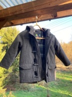 Wełniana ciepła elegancka kurtka parka puchowa 122 jak nowa marks&spencer