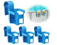 SUPER NIEBIESKIE UCHWYTY NA NAPOJE DO BASENU OGRODOWEGO 3 SZT PLASTIKOWE