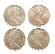 4 x 50 CENTÓW 1981 r. KSIĄŻĘ WALII I KSIĘŻNA DIANA ŁADNE