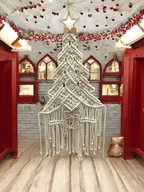 Choinka Makramowa z sznurka Makrama ozdoba na ścianę