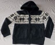 Sweterek zimowy ocieplony szary 122-128 zT