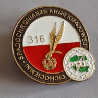 CICHOCIEMNI SPADOCHRONIARZE ARMII KRAJOWEJ 316 PTTK ZŁOTA
