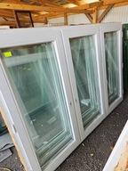 OKNA Drewniane Sosnowe Trzyskrzydłowe 207x143cm 3 sztuki okno białe