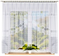 FIRANA ŻAKARDOWA GOTOWA BIAŁA GRUBA Z ŁUKIEM 300X160 CM