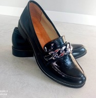 Mokasyny damskie z łańcuchem 40