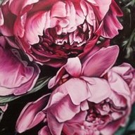 VibRaMy Obraz olejny „Piwonie” – autorski, unikat, duży format 100x150cm