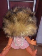 Czapka zimowa toczek futro rozmiar 58 akryl ciepła nowa