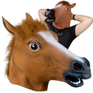MASKA KOŃ NA HALLOWEN GŁOWA KONIA LATEKSOWA ŚMIESZNA NA IMPREZĘ HALLOWEEN