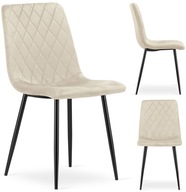 KRZESŁO TAPICEROWANE WELUROWE VELVET DO SALONU KUCHNI JADALNI AMPLE