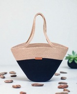 Koszyk miejski Torebka na ramie ręcznie szyta ze sznurka duża Lapanier DUO