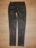 Spodnie skórzane rurki H&M S/36
