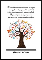 A2 PLAKAT MOTYWACYJNY PSYCHOLOGIA HENRY FORD, KAŻDY KTO PRZESTAJE SIĘ UCZYĆ