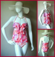 Bikini Tankini M 38B strój kąpielowy bikini top falbana kostium carmen