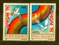 RUMUNIA**EUROPA, gołębie, 50 lat pokoju Mi 5084-85