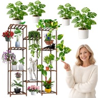 KWIETNIK STOJĄCY STOJAK NA KWIATY REGAŁ DUŻY DREWNIANY DONICZKI DOM OGRÓD