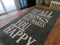 BAWEŁNIANY DYWANIK SZARO BIAŁY 83 x 140