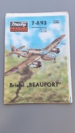 Mały Modelarz 7-8/1993 Samolot bombowy Bristol BEAUFORT (nierozcięty) UWAGA