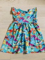 Sukienka letnia ptaki tropikalne next 3-4 lata 98/104 cm + GRATIS