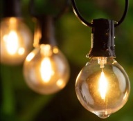Girlanda Ogrodowa LED G40 15m 25 Żarówek IP44 Taras Balkon