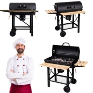 GRILL WĘGLOWY OGRODOWY BECZKOWY DUŻY RUSZT POKRYWA PÓŁKI KÓŁKA LEHMANN