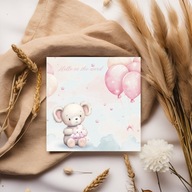 KARTKA okolicznościowa dziecięca 14x14cm Hello in the world