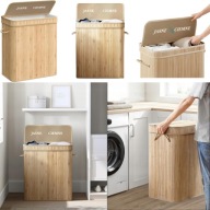 KOSZ WOLNOSTOJĄCY NA PRANIE DUŻY 100L BIAŁY, BRĄZOWY, BEŻOWY SKŁADANY