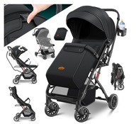 KIDIZ WÓZEK DZIECIĘCY SPACEROWY CZARNY 4255598325950