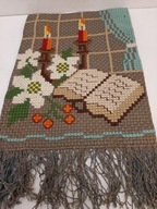 VINTAGE KILIM MAKATKA HAFTOWANA DO POWIESZENIA SKANDYNAWSKA ORYGINALNA