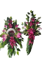 Komplet Cmentarz Kalie Malinowe – Hortensja W Wiklinie Stojący