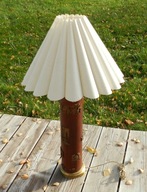 OGROMNA LAMPA z BALA DO TAPET z abażurem mosiężne zdobienia 95cm