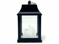 LAMPION DEKORACYJNY CZARNY LED + BATERIE GRATIS RORATY