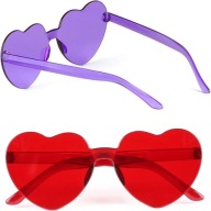 PRZECIWSŁONECZNE OKULARY W KSZTAŁCIE SERCA 4 SZTUKI