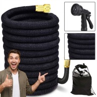 MOCNY WĄŻ OGRODOWY ROZCIĄGLIWY 22M ZESTAW PISTOLET 8W1 MOSIĄDZ