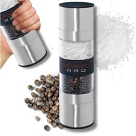 STALOWY MŁYNEK 2W1 DO PIEPRZU I SOLI – SÓL I PIEPRZ W JEDNYM