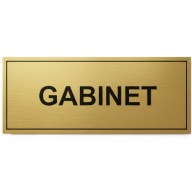 Tabliczka na drzwi laminat grawerski 20x7 cm gabinet złoty lub srebrny