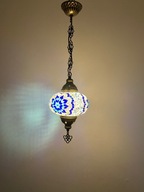 pojedyncza turecka lampa wisząca z mozaiki