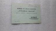 Stara koperta POLSKIE RADIO LODZ Komitet do Spraw Radiofonii